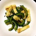 ジジ0402's cooksnap of when they made ＊ゴーヤと焼き油揚げのパリパリ和え＊.