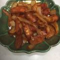 キャップとラム's cooksnap of when they made 玉ねぎとウインナーのケチャップ炒め.
