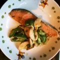 aikaji's cooksnap of when they made サーモンとアボカド！洋風わさび醤油炒め！.