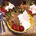 cookerー's cooksnap of when they made 成形しないハンバーグそぼろで、ロコモコ丼.