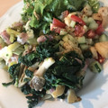 Yokchina's cooksnap of when they made きのことほうれん草とベーコンのバター炒め.