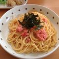 erierich's cooksnap of when they made あっさりめの明太子スパゲッティ.