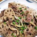 いさみょば's cooksnap of when they made ♪牛肉と蓮根としめじの甘辛炒め煮♪.