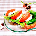 ももちゃんのれしぴ's cooksnap of when they made ♡簡単・時短♡トマトとレタスのカプレーゼ.