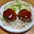 55才のおじさん's cooksnap of when they made 定番♡家族が喜ぶ！簡単ハンバーグ.