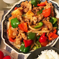 pdragon's cooksnap of when they made 豚こまと豆腐と色野菜のオイスター炒め.
