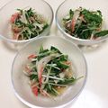 kpえもん♪'s cooksnap of when they made 生でシャキシャキ！水菜とカニカマの酢の物.