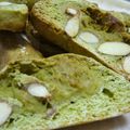 pakupakun's cooksnap of when they made 抹茶とアーモンドのビスコッティ★.