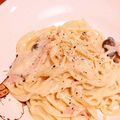 Gクミ's cooksnap of when they made 濃厚〜♡ベーコンときのこのクリームパスタ.