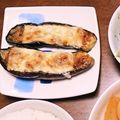 もも1002's cooksnap of when they made ネギ味噌のせて❤茄子のチーズ焼.