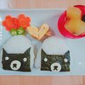 まりえmy's cooksnap of when they made 【キャラ弁】黒猫おにぎり弁当.