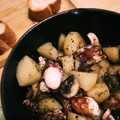 もんちゃきろう's cooksnap of when they made タコと新じゃがとエリンギのアヒージョ.