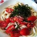 まさむにゃ。's cooksnap of when they made 簡単トマトうどん.