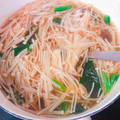 しを。's cooksnap of when they made 小松菜とえのきの和風卵スープ.