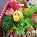 aquyuu's cooksnap of when they made キャラ弁おかず簡単うずらひよこ可愛い飾り.