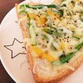 bb☆'s cooksnap of when they made ピーマン★しらす★チーズの仲良しトースト.