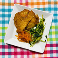 チェックのミニくま's cooksnap of when they made ごぼう天と豆苗・人参のさっと煮♪.