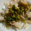 バウンド's cooksnap of when they made さっぱりオクラソース☆やわらか冷しゃぶ.