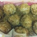 サヤポンドール's cooksnap of when they made レンジで簡単♪甘酢ゴマだれのミートボール.