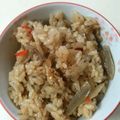 すぱみーと's cooksnap of when they made 石垣島ラー油「ごぼうの炊き込みご飯」.