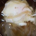 えびえり's cooksnap of when they made コツあり旨味玉葱♡とろぉり半熟卵お味噌汁.