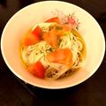 クックO6EE6C☆'s cooksnap of when they made トマトとしらすのイタリアンそうめん。.