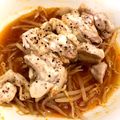 minami1977's cooksnap of when they made 簡単レンチン♪鶏ももニンニクもやし！.