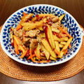 ぼるぼると's cooksnap of when they made 豚肉と新さつま芋のきんぴら＊お弁当・副菜.