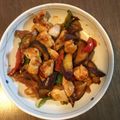 ばーこ４３'s cooksnap of when they made 鶏むね肉となすとピーマンの甘酢炒め.