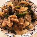 しじみ～'s cooksnap of when they made 茄子ピーマン玉ねぎと豚肉のポン酢炒め.