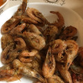 3人娘の母's cooksnap of when they made おつまみに！地エビの唐揚げ的揚げ焼き.