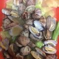 お腹と背中がくっつく's cooksnap of when they made ルクエで簡単☆あさりの酒蒸し.