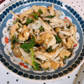yuip♩'s cooksnap of when they made ほうれん草としめじと油揚げのポン酢炒め.