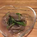 二角形's cooksnap of when they made 塩こうじで★こんにゃくと青菜の甘酢和え.