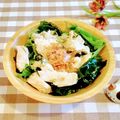 ももちゃんのれしぴ's cooksnap of when they made わかめ♧水菜♧鶏肉の柚子胡椒マヨサラダ.