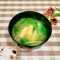 ももちゃんのれしぴ's cooksnap of when they made 油揚げと水菜の味噌汁.