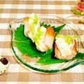 ももちゃんのれしぴ's cooksnap of when they made 竹輪ハム大葉ポテトサラダ巻き.