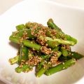 かとりーな♪'s cooksnap of when they made レンジで簡単・アスパラガスのごま味噌和え.