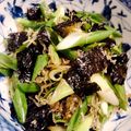 sacching's cooksnap of when they made 九条ねぎとじゃこのゴマ油ダレ.