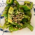 beroneete's cooksnap of when they made 生ピーマンを中華風にして食す☆.