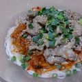 Ocean_ray's cooksnap of when they made マヨ豚キムチで☆スタミナぶっかけ素麺.