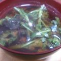 単！！'s cooksnap of when they made いつものお味噌汁に生春菊入れてみて～♬.