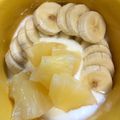 meggg＊'s cooksnap of when they made 簡単ヨーグルトデザート★バナナ＆パイン缶.