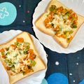 ふたごゆき's cooksnap of when they made 南瓜とピーマンでチーズトースト.