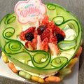 くぅまま☆彡's cooksnap of when they made 湯がいて飾るだけ♪犬用ケーキ？！.