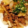 mmiom's cooksnap of when they made 牛すじと玉ねぎのバター醤油炒め.