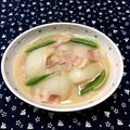 kikyomama's cooksnap of when they made 丸ごと新玉ねぎのミルクみそスープ.