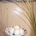 trumpeters's cooksnap of when they made 白玉粉で♪お月見だんご.