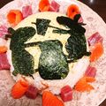 daiyuumama's cooksnap of when they made ひな祭りやお祝いに！簡単ちらし寿司ケーキ.