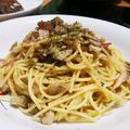 ばく★ちく's cooksnap of when they made まいたけとベーコンのスパゲティ.